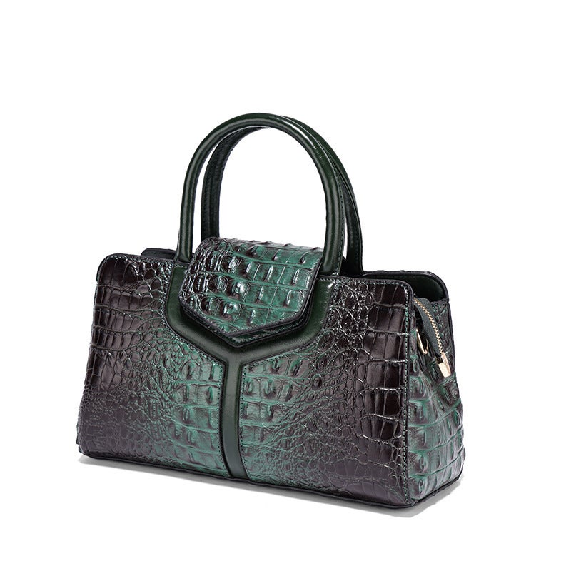 Women'S Bag 2023 New Middle-Aged Mother Bag Genuine Leather Crocodile Pattern Elegant All-Match Handbag Shoulder Bag Casual - Image 2