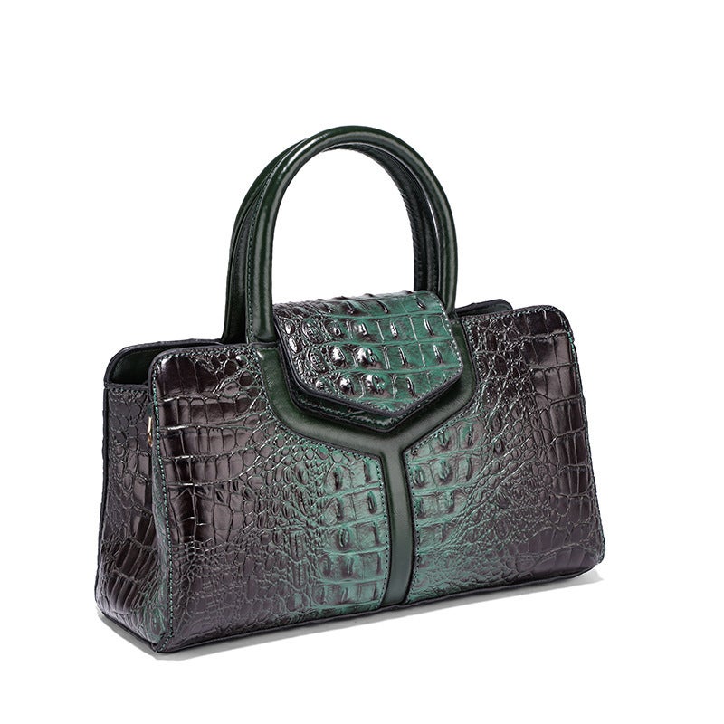 Women'S Bag 2023 New Middle-Aged Mother Bag Genuine Leather Crocodile Pattern Elegant All-Match Handbag Shoulder Bag Casual - Image 3