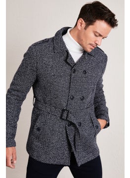 Buratti Slim Fit Pocketed Cotton Cashmere Coat Men's Coat 5841015  - Image 1