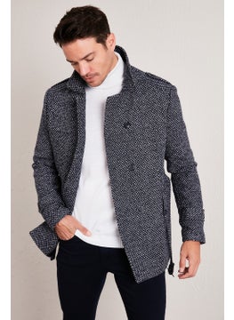 Buratti Slim Fit Pocketed Cotton Cashmere Coat Men's Coat 5841015  - Image 2