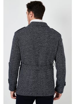 Buratti Slim Fit Pocketed Cotton Cashmere Coat Men's Coat 5841015  - Image 5