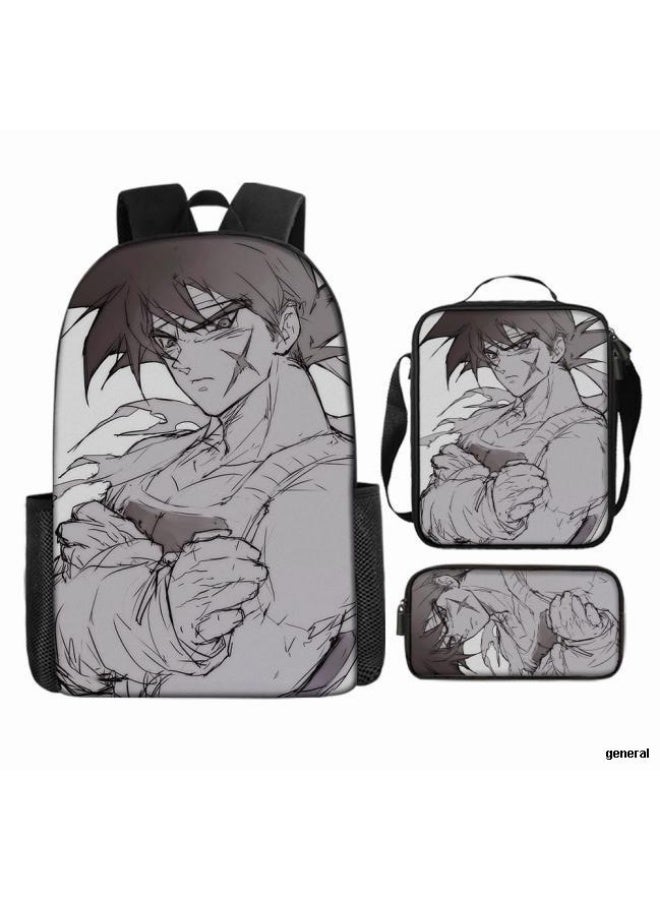 عام حقيبة الظهر المطبوعة الشائعة - مجموعة حقيبة الظهر المكونة من ثلاث قطع (يمكن استخدامها للطلاب والأطفال والأصدقاء للنزهات وتسلق الجبال وما إلى ذلك) - 110 - Image 1