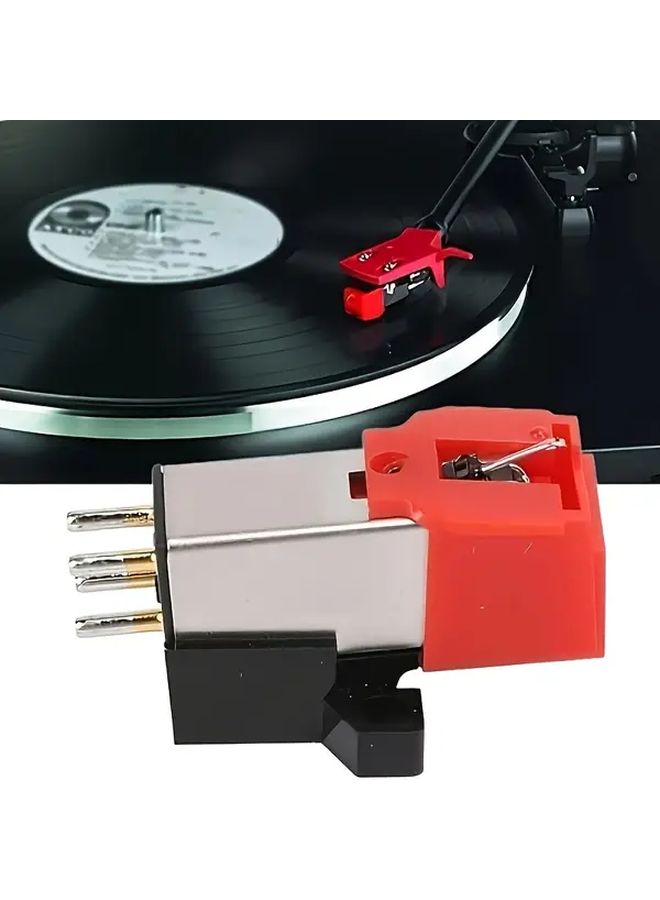 Audio Technica Dual Moving Magnet LP Cartridge Red Black Diamond Needle Carbon Fiber Stylus - Image 5