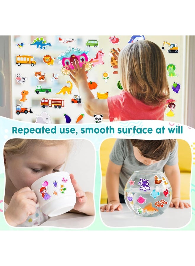 3 Pack Reusable Sticker Books for Toddlers, Vehicle Dinosaurs Animal 3D Sticker Scenes, Travel Sensory Toys for Plane and Car Activities, Educational Learning Gift for Kids 3+ Years Old - Image 4