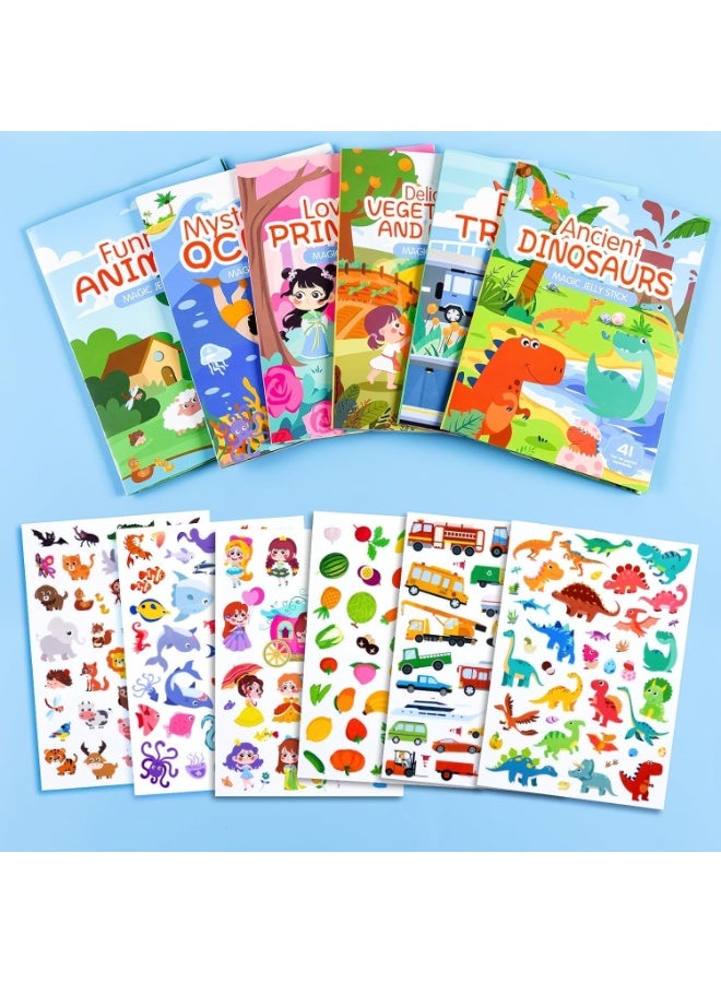 3 Pack Reusable Sticker Books for Toddlers, Vehicle Dinosaurs Animal 3D Sticker Scenes, Travel Sensory Toys for Plane and Car Activities, Educational Learning Gift for Kids 3+ Years Old - Image 5