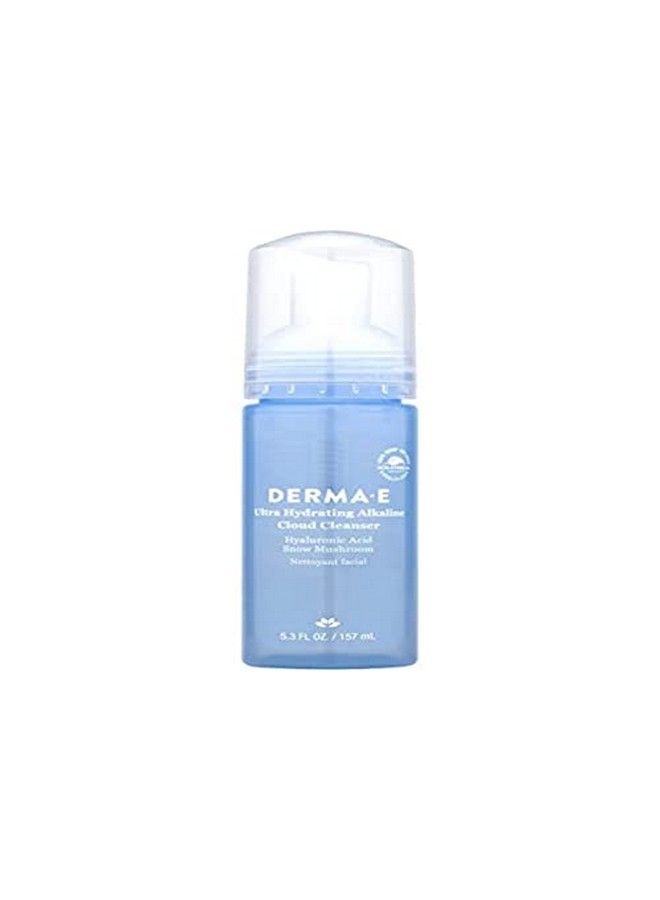 derma-e Ultra Hydrating Alkaline Cloud Cleanser Gentle Foaming Face Wash With Hyaluronic Acid Vegan Daily Facial Cleansing 5.3 Oz - Image 1