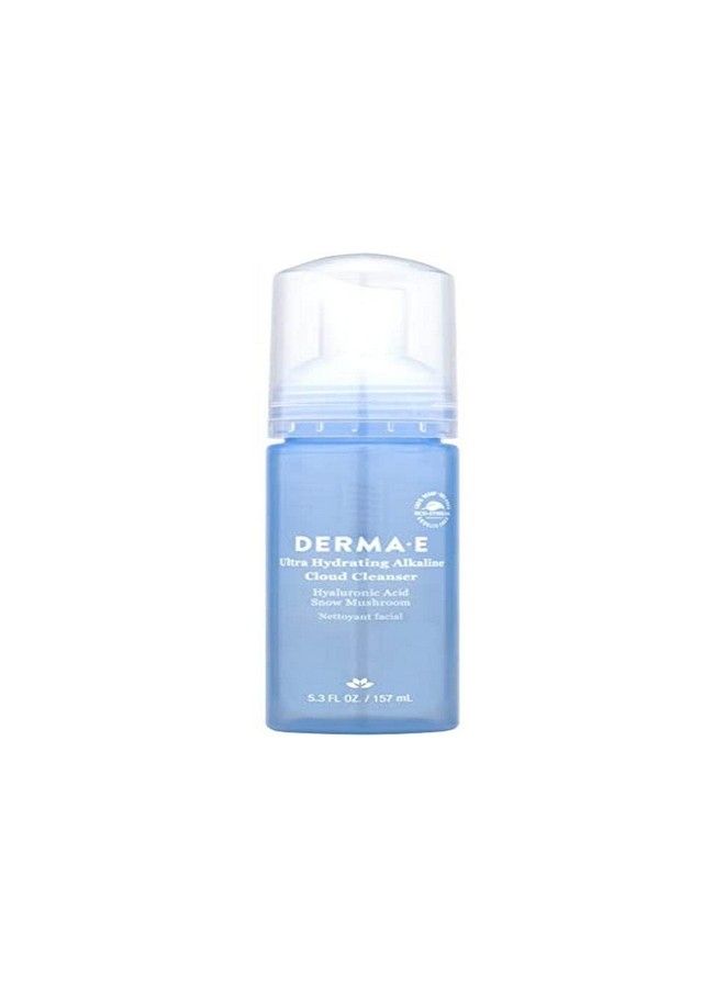 derma-e Ultra Hydrating Alkaline Cloud Cleanser Gentle Foaming Face Wash With Hyaluronic Acid Vegan Daily Facial Cleansing 5.3 Oz - Image 2