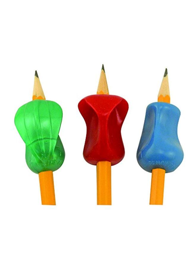 Loquat 3-Piece Ergonomic Pencil Grip Red/Green/Blue