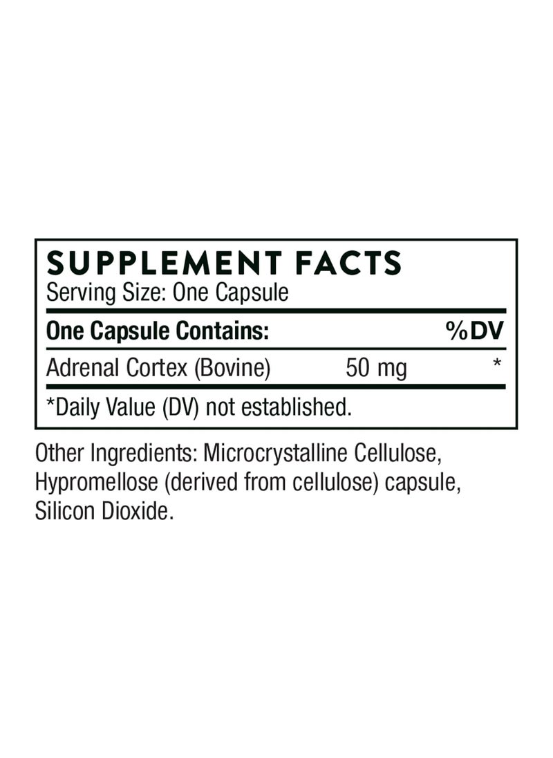 Thorne - Adrenal Cortex, Adrenal Glandular Dietary Supplement 60 Capsules - Image 1