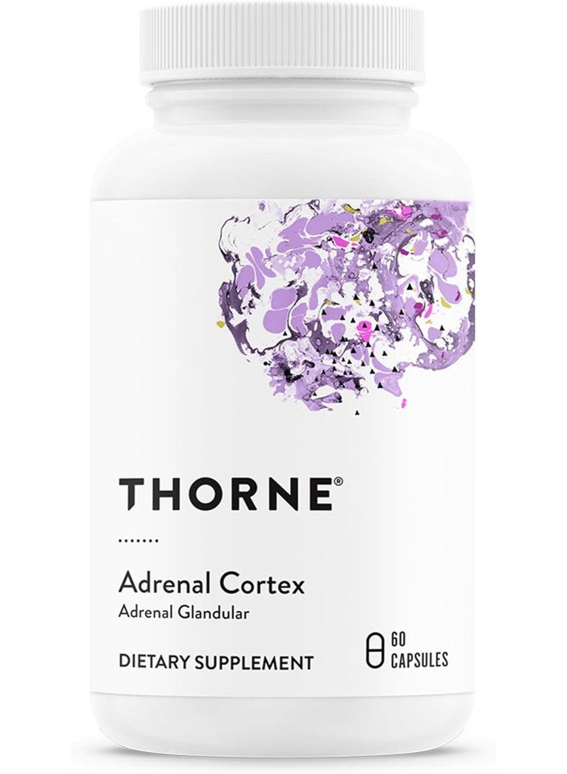 Thorne قشرة الغدة الكظرية، مكمل غذائي للغدة الكظرية، 60 كبسولة - Image 1