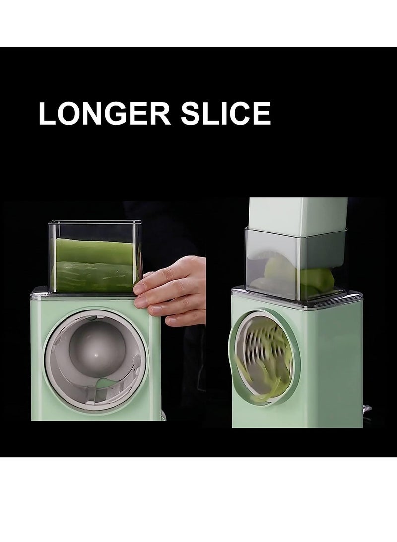 ELTRAZONE Rotary Vegetable Cutter and Cheese Grater  Vegetable Shredder Round Mandolin Slicer, Grater, Salad Maker - Large Feed Port - Suction Base - Vegetable, Fruit, Cookie, OREO, Nuts - Image 4