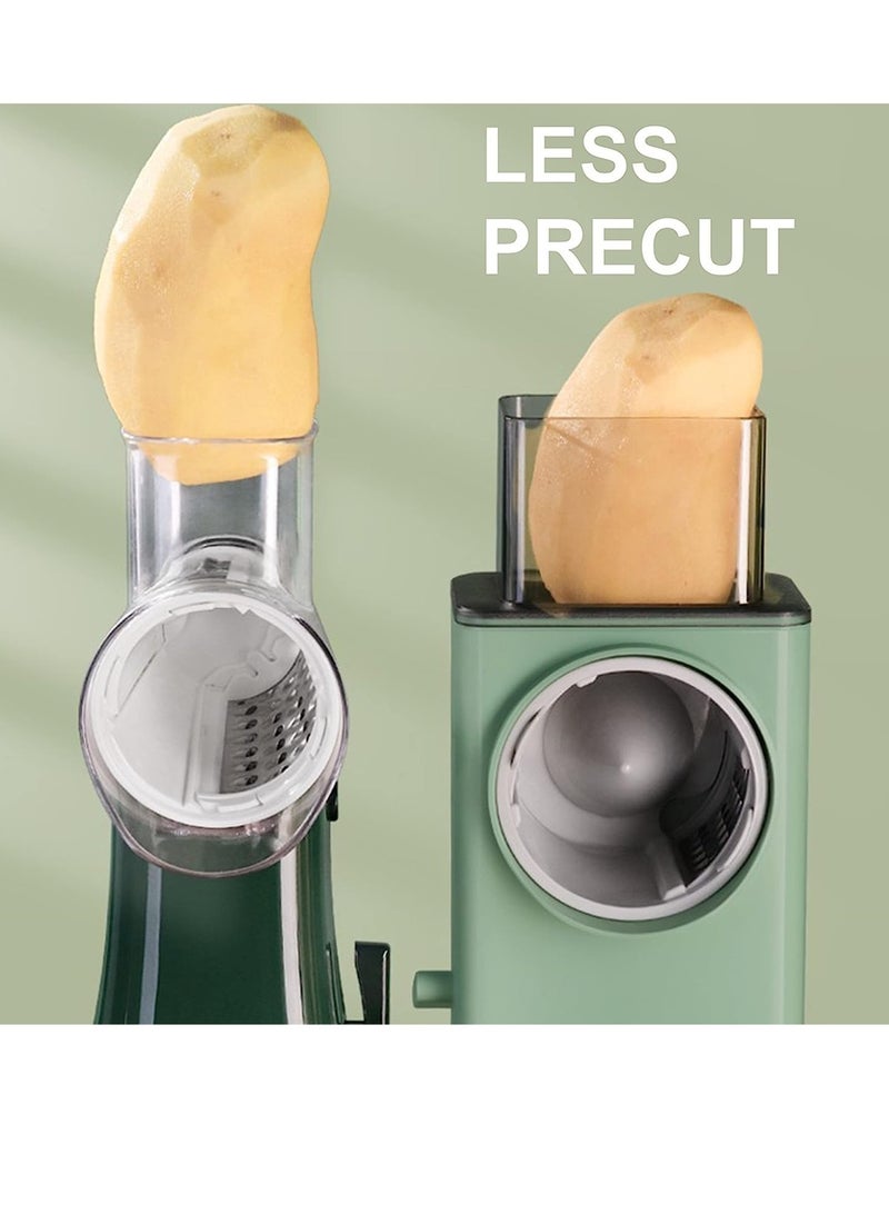 ELTRAZONE Rotary Vegetable Cutter and Cheese Grater  Vegetable Shredder Round Mandolin Slicer, Grater, Salad Maker - Large Feed Port - Suction Base - Vegetable, Fruit, Cookie, OREO, Nuts - Image 3