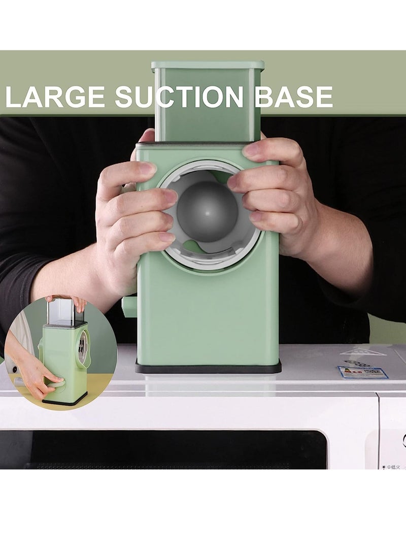 ELTRAZONE Rotary Vegetable Cutter and Cheese Grater  Vegetable Shredder Round Mandolin Slicer, Grater, Salad Maker - Large Feed Port - Suction Base - Vegetable, Fruit, Cookie, OREO, Nuts - Image 5