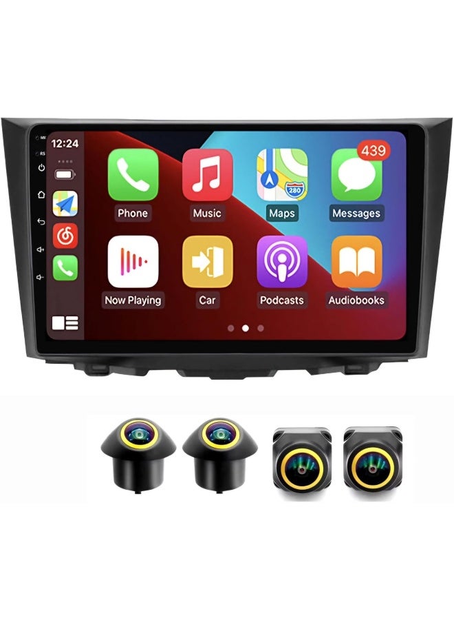 Vierex Fit Suzuki Kizashi Car Stereo Android Screen 2009-2015 With Apple Carplay Android Auto Wireless WiFi DSP FM&AM Bluetooth AHD Camera Included Fast Interface (4+32GB 360D Cameras) - Image 1