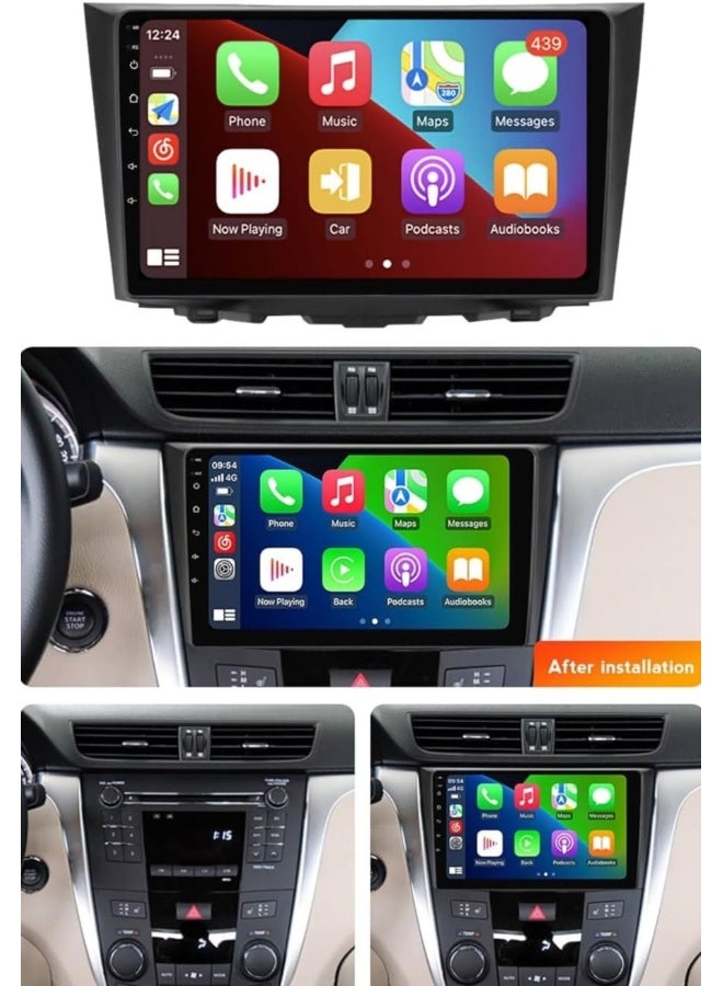 Vierex Fit Suzuki Kizashi Car Stereo Android Screen 2009-2015 With Apple Carplay Android Auto Wireless WiFi DSP FM&AM Bluetooth AHD Camera Included Fast Interface (4+32GB 360D Cameras) - Image 2