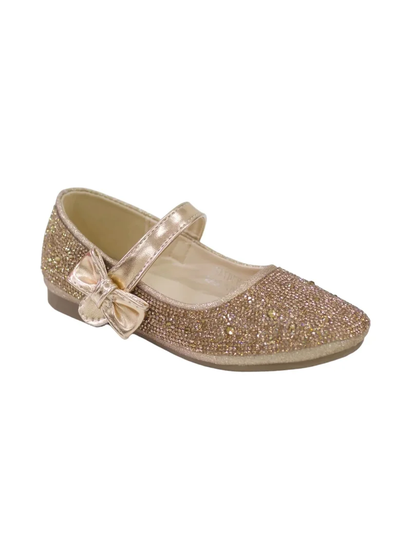 LAMARAPARIS SAYDEE GIRLS DIAMANTE BALLARINA GOLD