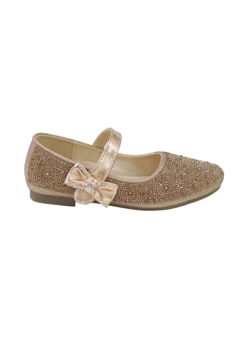LAMARAPARIS SAYDEE GIRLS DIAMANTE BALLARINA GOLD