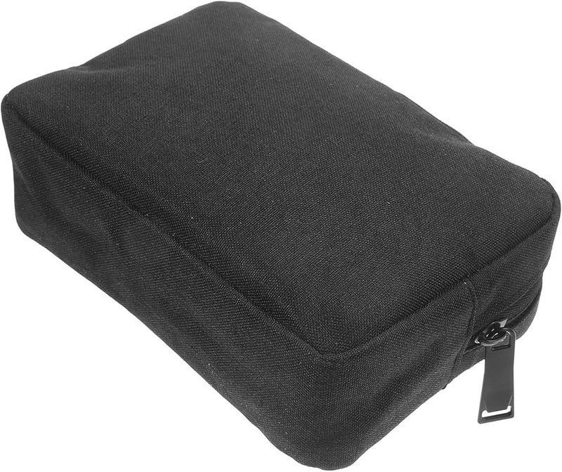 Black Zippered Travel Organizer Bag For Electronics And Toiletry Accessories - Image 1