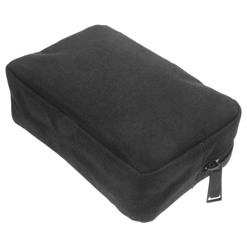 Black Zippered Travel Organizer Bag For Electronics And Toiletry Accessories - Image 2
