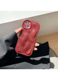 Solid Color Creative Meteorite Pattern For IPhone15pro Max Mobile Phone Case Apple 16 13/14 Women-Color:Xym Meteorite Pattern Imd Wine Red-Applicable Model:12pro Max (without Packaging)