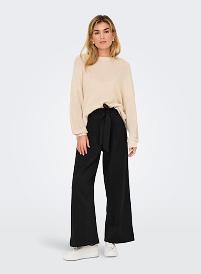 ONLY ONLY Womens Marsa Solid Paperbag Pant Woven  - Image 1