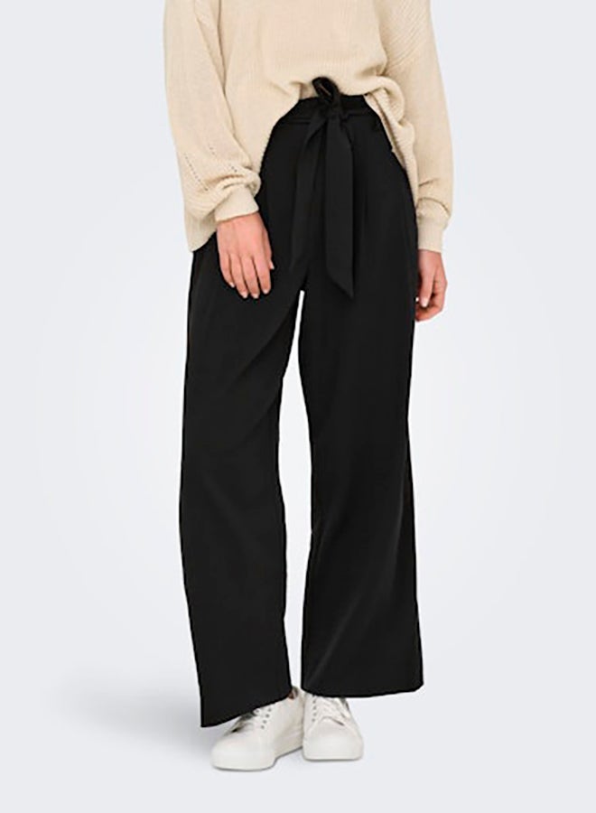 ONLY ONLY Womens Marsa Solid Paperbag Pant Woven  - Image 3