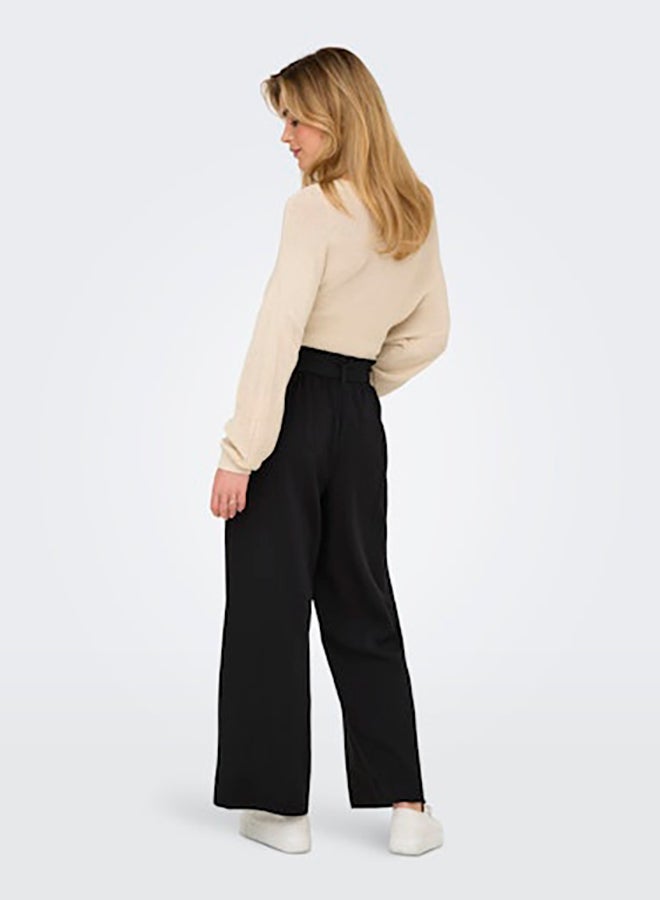 ONLY ONLY Womens Marsa Solid Paperbag Pant Woven  - Image 2