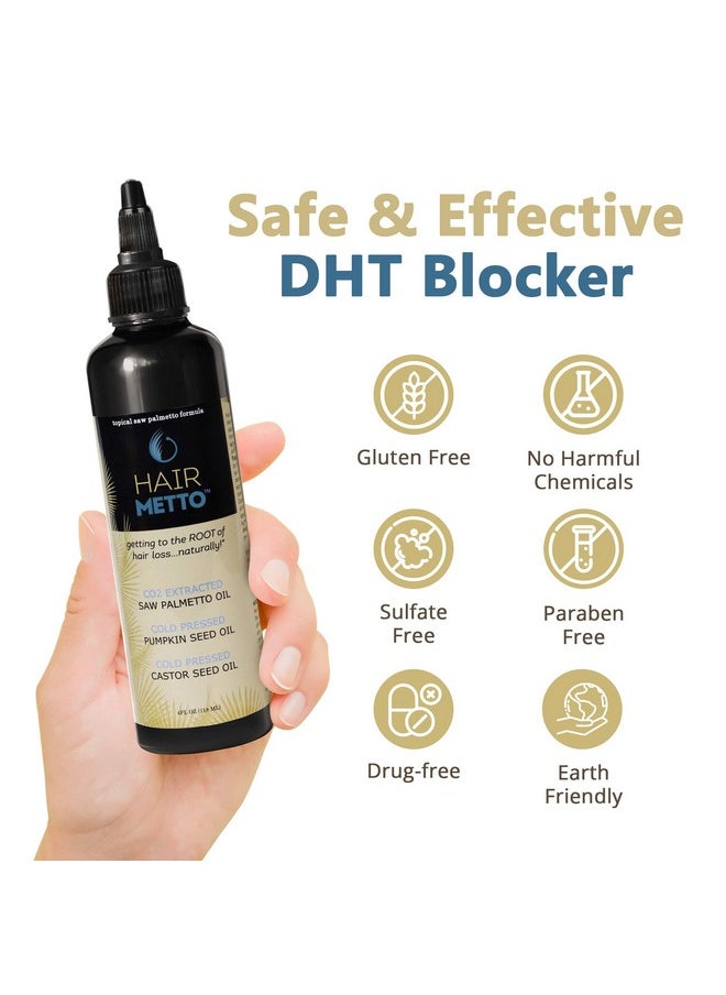 HAIRMETTO - ® Topical Hair Oil Hair Loss Product Formulated With Saw Palmetto Oil And Pumpkin Seed Oil For Hair Growth Soothes Dry Scalp Strengthens Roots Lavender Scent 118 Ml Bottle - Image 1