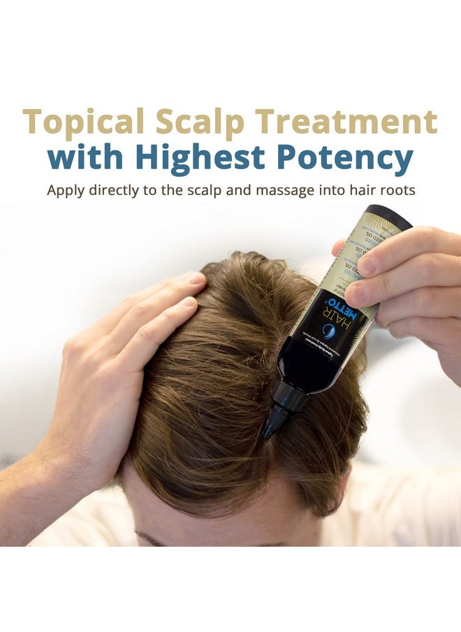 HAIRMETTO - ® Topical Hair Oil Hair Loss Product Formulated With Saw Palmetto Oil And Pumpkin Seed Oil For Hair Growth Soothes Dry Scalp Strengthens Roots Lavender Scent 118 Ml Bottle - Image 1