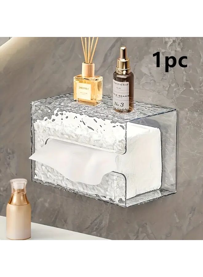 Modern No Drill Bathroom Tissue Box Holder Glacier Pattern 1pc - Image 2
