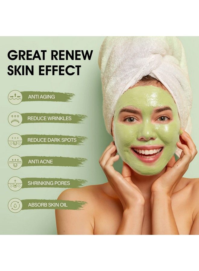 SHVYOG Green Tea Face Mask Antioxidant Green Tea Clay Mask With Volcanic Mud Deep Cleansing & Moisturizing & Hydrating Clay Facial Mask For Pores Blackheads Wrinkles Dirts - Image 4