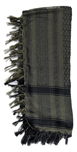 Tapp Collections Premium Shemagh Head Neck Scarf - Green Tint/Charcoal - Image 2
