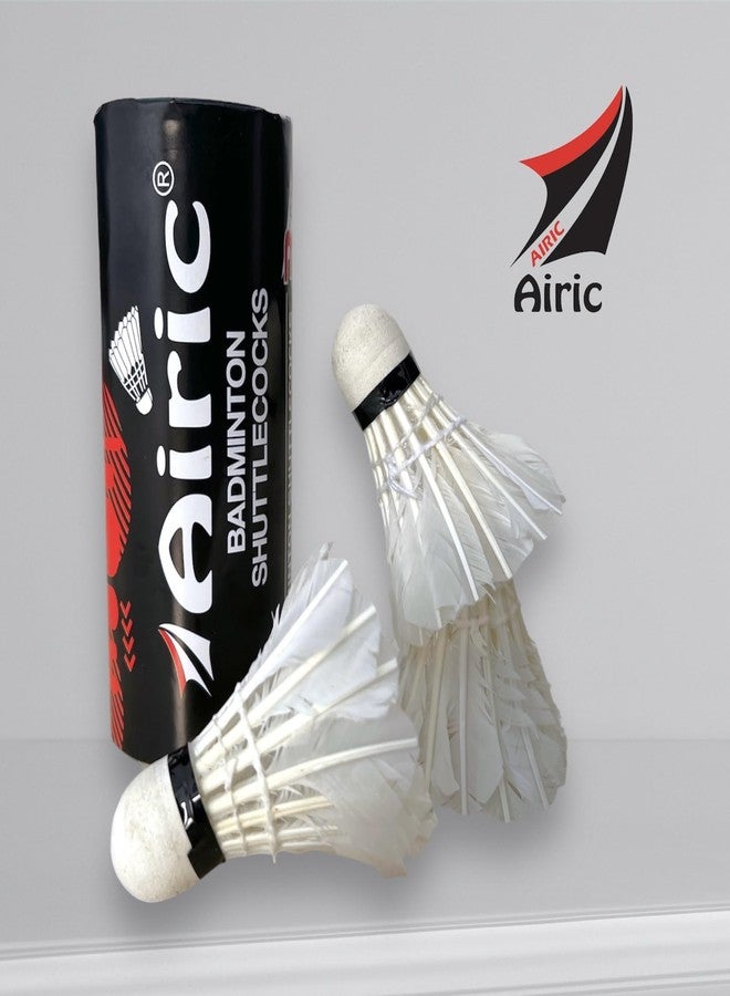 AIRIC Red Airic Xtreme Double Shaft Raquets with Feather Shuttles and 3 Side Tape Net Badminton Kit - Image 3