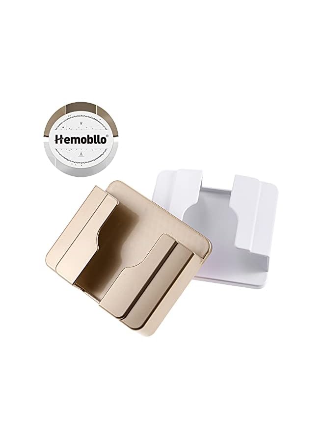 Hemobllo حامل هاتف مثبت على الحائط معلق لاصق لتخزين جهاز التحكم عن بعد وحامل شحن (عبوة 2) - Image 3