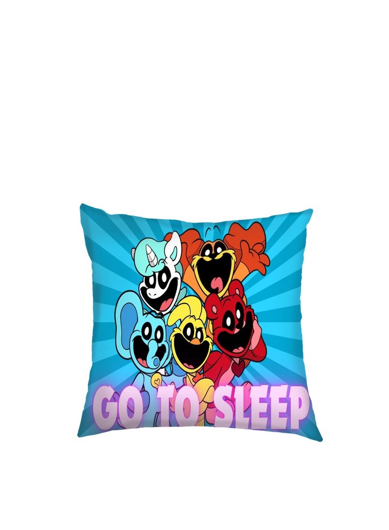 XiuWoo Smiling Critters Throw Pillow Covers Case Cover Square Cushion Cover Smiling Critters Cartoon peripheral,Animal Cushion Covers Pillow Case Cover for Sofa Car Bedroom Home Decor - Image 1