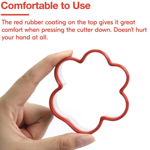 COOKIEQUE 2Pcs Dog Paw Cookie Cutters, Treats Cutter, Homemade Biscuit Treats Cutters, Coated With Soft PVC for Protection, 4.1" 3'' - Image 2