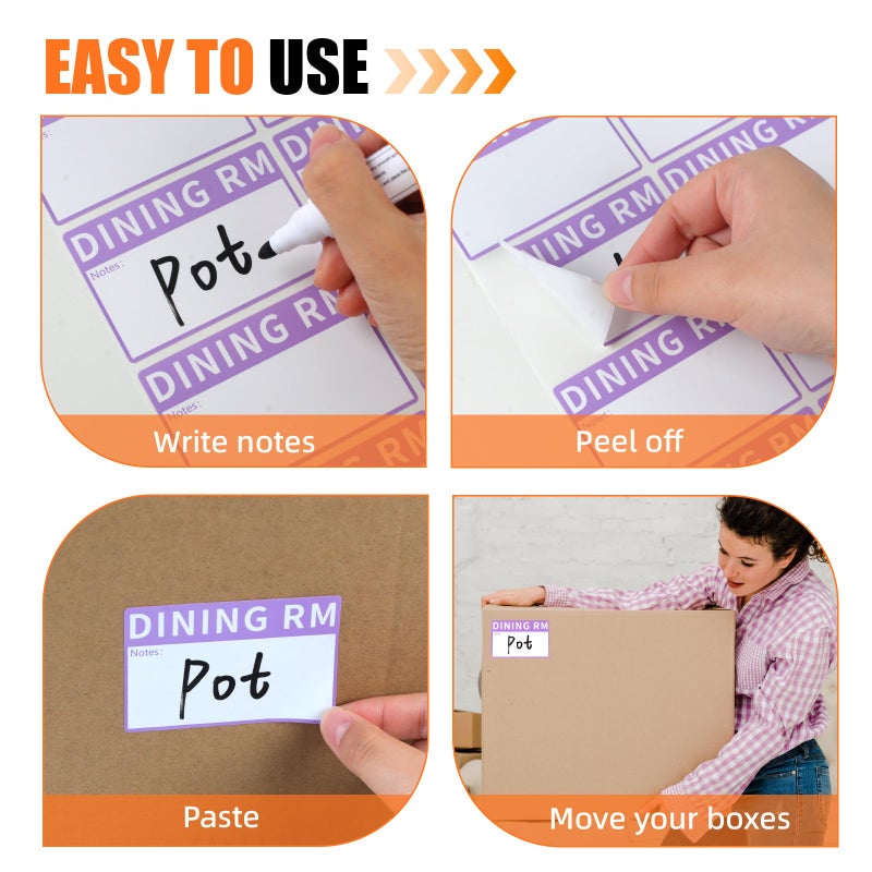 Azureal 540 PCS Moving Labels, 10 Color Coded Moving Stickers Including Fragile, Heavy and Blank Labels, 2'' x 3'' Packing Labels for Moving Boxes, Moving Supplies, Wardrobe Boxes, Apartment Sticker - Image 5