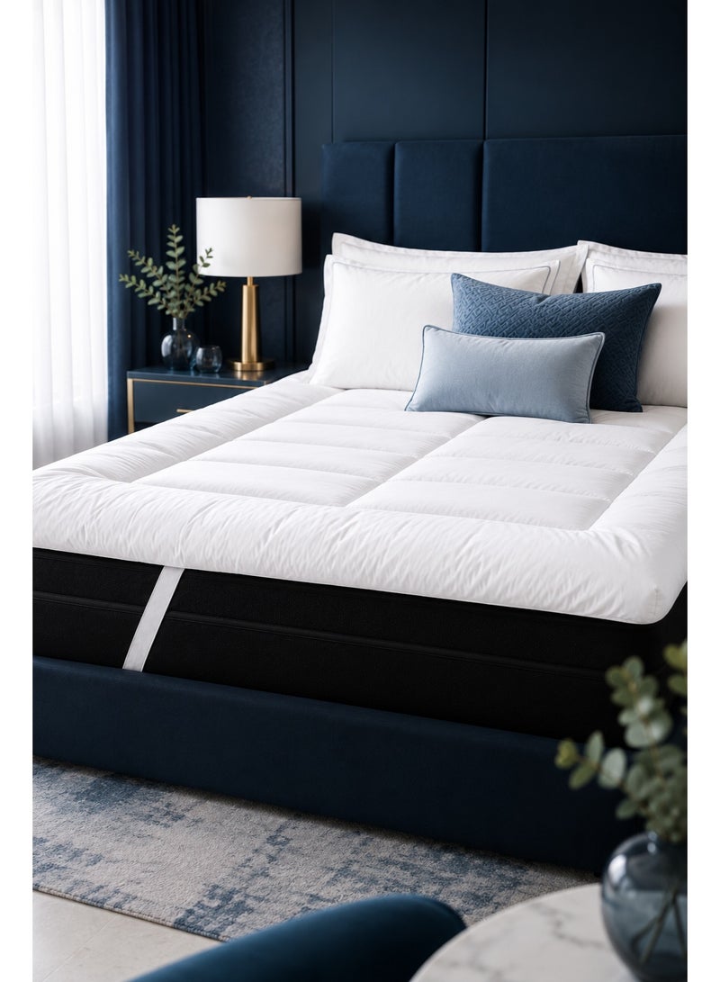 Premium Soft Microfiber Mattress Topper in 4 cm, Hypoallergenic, Breathable & Washable, Fits All Bed Sizes - Image 2