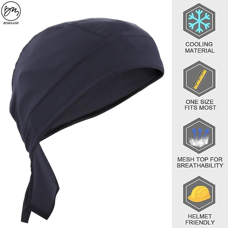 BISMAADH Stretch Lycra 4way Patka/Skull Cap Bandana - Cycling, Riding, Fashionable Helmet Liner Head Cap for Men & Women - Image 2