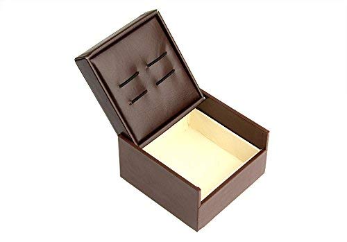 Cuff-Daddy Mens Round Black Onyx Gold Cufflinks Studs Tuxedo Formal Set with Presentation Box - Image 2