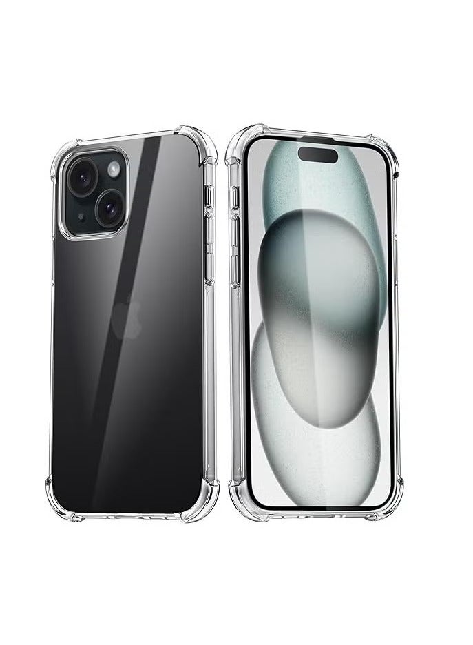 بروماس حافظة آيفون 15 بلس شفافة 6.7 بوصة مضادة للأصفر لهاتف آيفون 15 بلس حافظة شفافة رفيعة وشفافة كريستالية حافظة هاتف مضادة للصدمات ومضادة للصدمات غطاء آيفون لهاتف أبل آيفون - Image 1