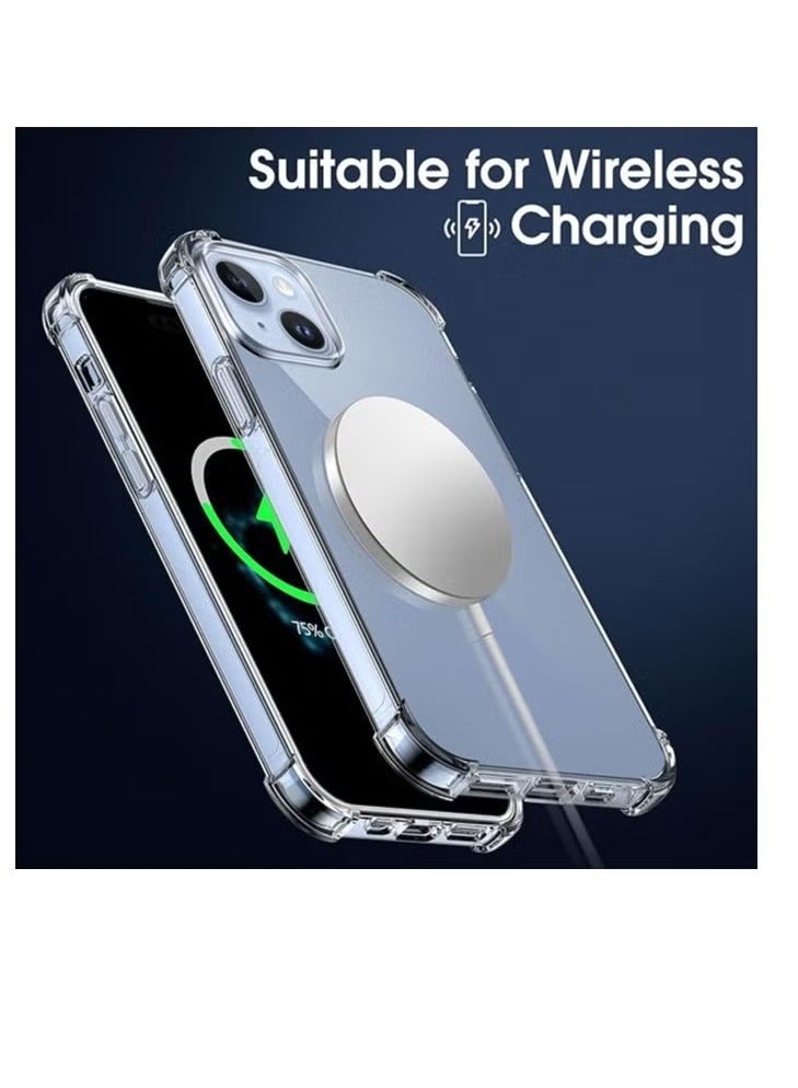 بروماس حافظة آيفون 15 بلس شفافة 6.7 بوصة مضادة للأصفر لهاتف آيفون 15 بلس حافظة شفافة رفيعة وشفافة كريستالية حافظة هاتف مضادة للصدمات ومضادة للصدمات غطاء آيفون لهاتف أبل آيفون - Image 3