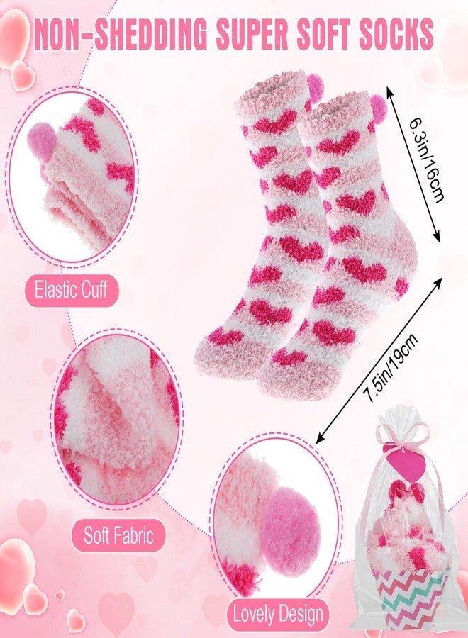 Geyoga 24 Pair Valentines Day Cupcake Socks Bulk Heart Fuzzy Socks for Women Girl Christmas DIY Valentines Day Gifts for Her(Lovely) - Image 2