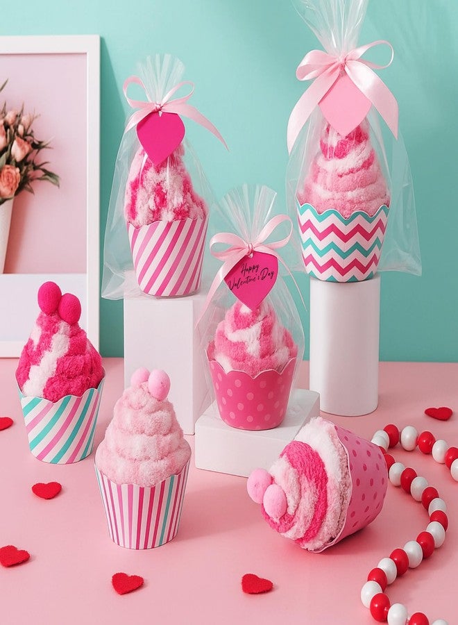 Geyoga 24 Pair Valentines Day Cupcake Socks Bulk Heart Fuzzy Socks for Women Girl Christmas DIY Valentines Day Gifts for Her(Lovely) - Image 3