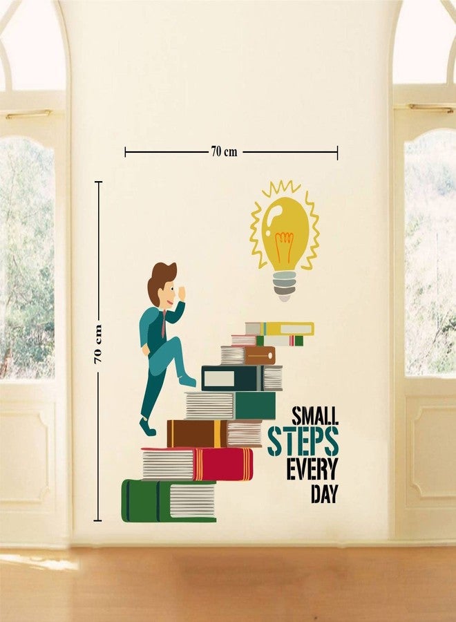 Asmi Collections Small Steps Every Day Motivational Quotes Wall Stickers - Image 3