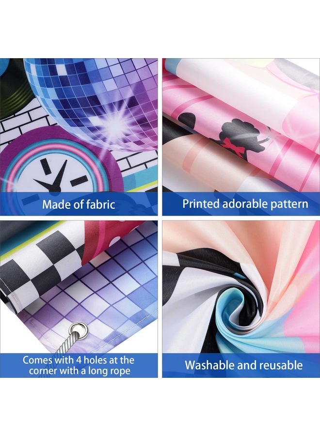 Irenare زينة حفلات الخمسينات، خلفية صور كبيرة من الخمسينات، لافتة حفلة روك آند رول من الخمسينات، دعامة خلفية لصور حفلة عيد ميلاد أو حفلة استحمام الأطفال، - Image 3