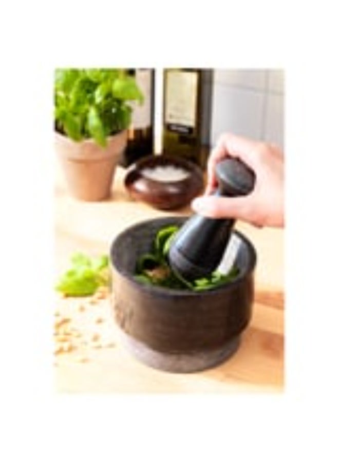 Ikea Black Marble Mortar and Pestle Set - Heavy-Duty Tool for Crushing Spices and Grains - Image 2