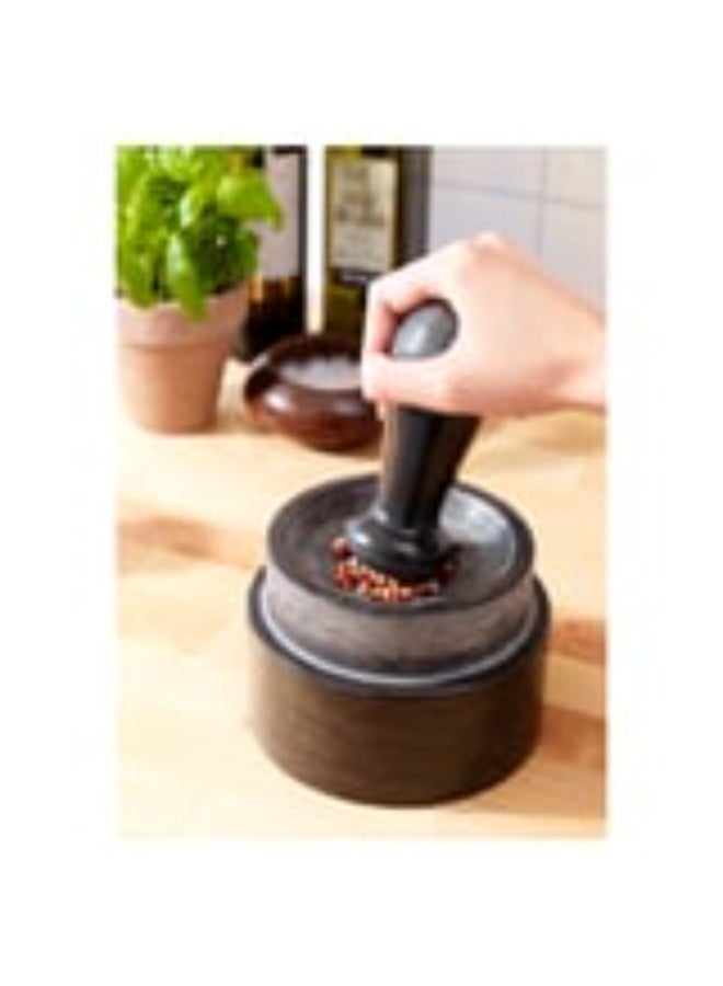 Ikea Black Marble Mortar and Pestle Set - Heavy-Duty Tool for Crushing Spices and Grains - Image 3