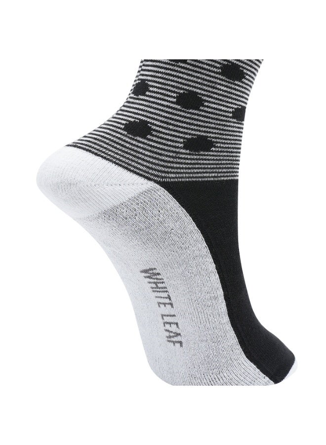 الورقة البيضاء جوارب مقاومة للانزلاق لمرضى السكري، أسود - 1 عبوة - Image 5