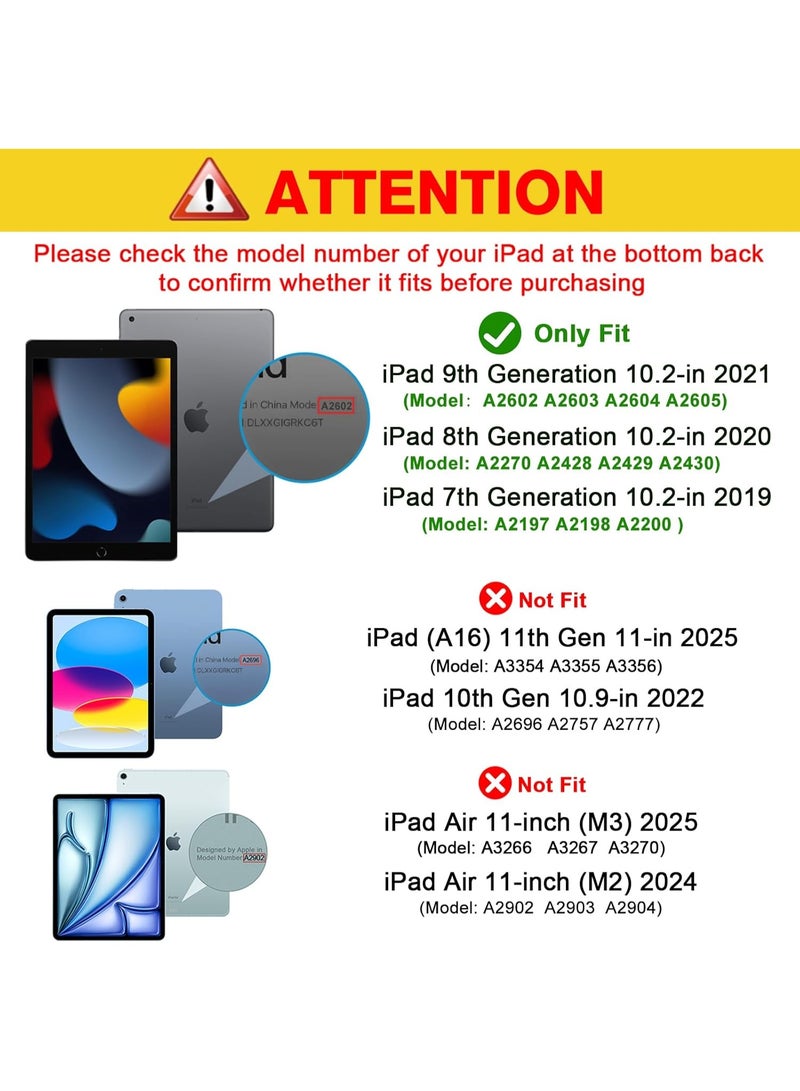 erorex iPad 10.2 Case (7th/8th/9th Gen) – Sky Blue Smart Cover with Auto Wake/Sleep - Image 2